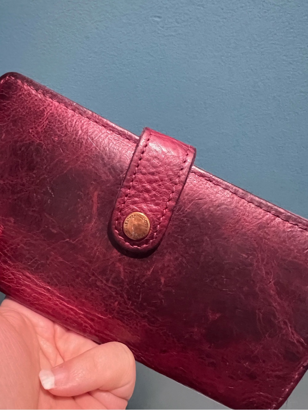 Portland leather goods Sangria Bifold